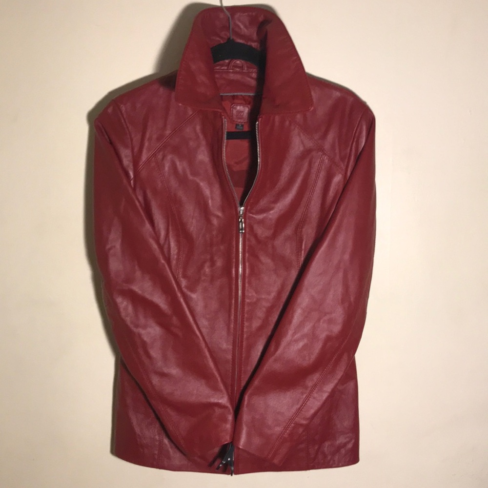 Burgundy Leather Jacket WM